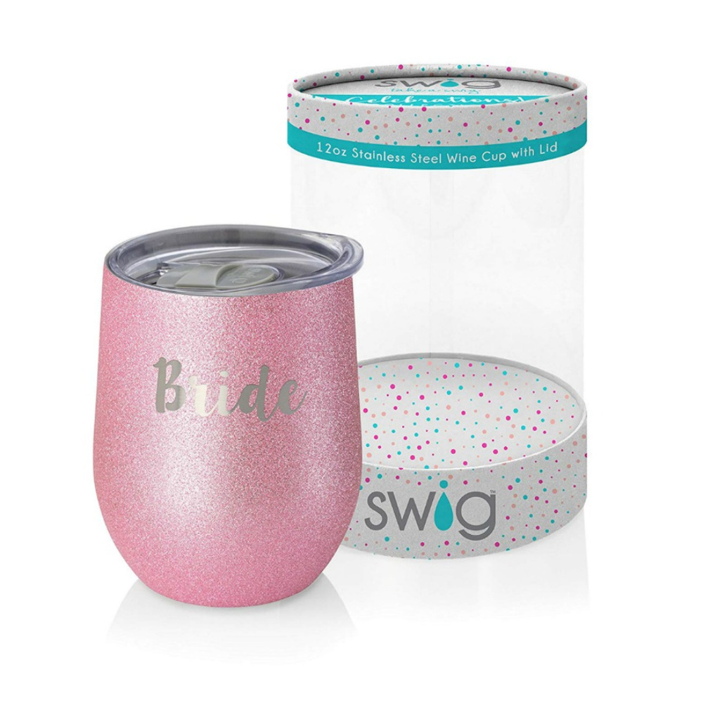 Swig 12oz Stainless Steel Insulated Wine Cup,Bride